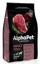 AlphaPet Adult с Говядиной и Потрошками для Взрослых Собак Крупных Пород