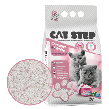 Cat Step Compact White Baby Powder