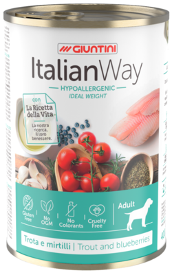 Italian Way Hypoallergenic Ideal Weight Trout and Blueberries Adult (банка)