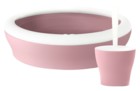 United Pets туалет-лоток "Vicci-Cat" с совком+подставкой в комплекте, 53х40х16/13х10х26 см, розовый