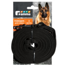 Gamma Поводок капроновый для собак с латексной нитью "Апорт", черный