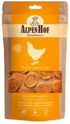 AlpenHof Медальоны из Филе Курицы для Мелких Собак и Щенков