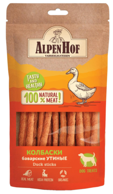 AlpenHof Колбаски Баварские Утиные для Собак