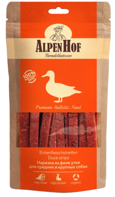 AlpenHof Нарезка из Филе Утки для Средних и Крупных Собак