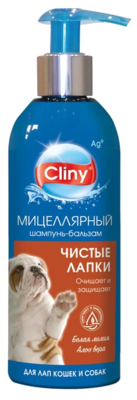 Cliny Мицеллярный Шампунь-бальзам Чистые лапки для Лап кошек и собак