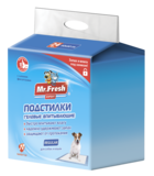 Mr.Fresh Expert Подстилки Гелевые впитывающие Regular для собак и кошек 60*60 см, 24шт.
