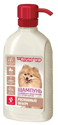 Mr.Bruno VIP-Шампунь-кондиционер мицеллярный для густой шерсти собак Роскошный объем