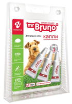 Mr.Bruno Капли от клещей и насекомых для средних собак