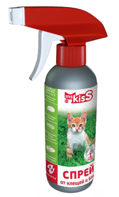 Ms.Kiss-Спрей от клещей и блох для кошек