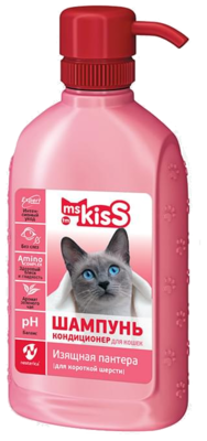 Ms.Kiss-Шампунь-кондиционер "Изящная пантера" для кошек с короткой шерстью