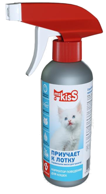 Ms.Kiss-Спрей зоогигиенический "Приучает к лотку" для кошек