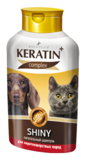 Keratin+ Complex Shiny питательный шампунь для короткошерстных пород
