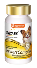 Unitabs BrewersComplex для кожи и шерсти для мелких собак, 100 таб.