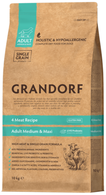 Grandorf 4 Meat Recipe Adult Medium & Maxi