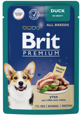 Brit Premium Утка для Собак Всех Пород (в соусе, пауч)