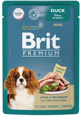 Brit Premium Утка с Яблоком для Собак Мини-пород (в соусе, пауч)
