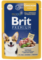 Brit Premium Курица для Стерилизованных Собак Всех Пород (в соусе, пауч)