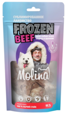 Molina Сублимированное Лакомство Frozen Beef для собак всех пород и щенков 100% бычий стейк