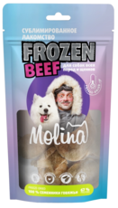 Molina Сублимированное Лакомство Frozen Beef для собак всех пород и щенков 100% Семенники Говяжьи