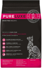 PureLuxe Elite Nutrition for Healthy Weight Made with Turkey, Turkey Meal & Salmon For Senior, Less Active or Overweight Cats