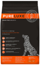 PureLuxe Elite Nutrition for Adult Dogs Made with Salmon & Split Peas for All Breeds & Sizes