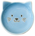 Mr.Kranch Блюдце керамическое Мордочка кошки голубое