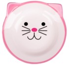 Mr.Kranch Миска керамическая для кошек Мордочка кошки розовая