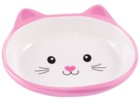 Mr.Kranch Миска керамическая для кошек Мордочка кошки, розовая
