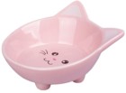 Mr.Kranch Миска керамическая для кошек Мордочка кошки розовая, на ножках