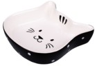 Mr.Kranch Миска керамическая для кошек Мордочка кошки черная с белым