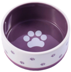 Mr.Kranch Миска керамическая нескользящая для собак белая с фиолетовым