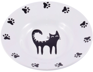 Mr.Kranch Миска керамическая блюдце для кошек белая