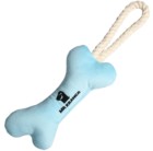 Mr.Kranch Игрушка для собак мелких и средних пород Косточка с канатом, нежно-голубая