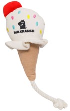 Mr.Kranch Игрушка для собак мелких и средних пород Мороженое с канатом, бежевое