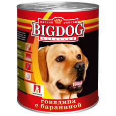 Зоогурман Мясной Рацион BigDog Balanced Говядина с Бараниной для Собак (банка)