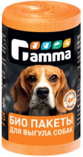 Gamma БИО пакеты для выгула собак 25 шт/рулон