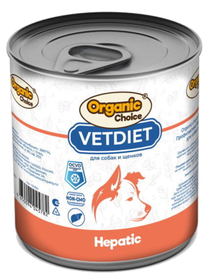 Organic Сhoice Vetdiet Hepatic для Собак и Щенков (банка)