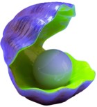GloFish Раковина-жемчужница-декорация с GLO-эффектом
