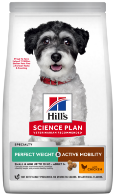 Hill’s Science Plan Perfect Weight & Active Mobility Small & Mini Adult with Chicken