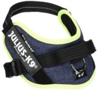 JULIUS-K9 шлейка для собак IDC®-Powerharness, джинса-зеленый неон
