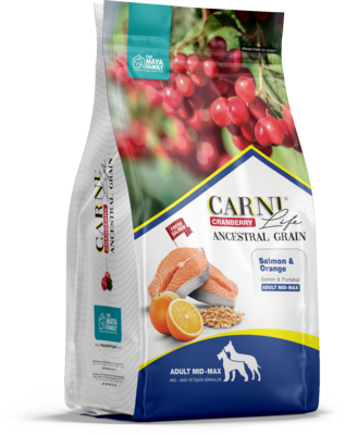 Carni Life Cranberry Ancestral Grain Salmon & Orange Adult Mid-Max