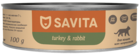 Savita Turkey & Rabbit для Кошек Всех Возрастов (банка)
