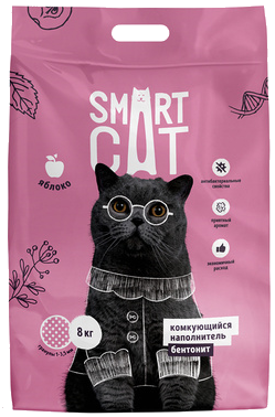 Smart Cat Комкующийся Наполнитель Бентонит Яблоко
