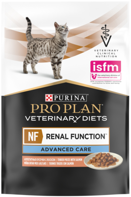 Pro Plan Veterinary Diets NF Renal Function Advanced Care Аппетитные Кусочки с Лососем (пауч)