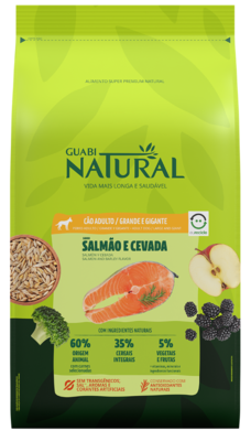 Guabi Natural Adult Dog Large and Giant Salmon and Barley Flavor