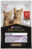 Pro Plan NutriSavour Kitten Нежные Кусочки с Говядиной в Соусе (пауч)