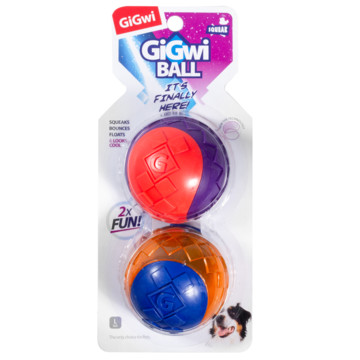 GiGwi Игрушка для собак Два мяча с пищалкой, серия GiGwi BALL