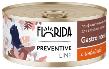Florida Preventive Line Gastrointestinal с Индейкой для Кошек (банка)