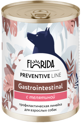 Florida Preventive Line Gastrointestinal с Телятиной для Собак (банка)