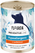 Florida Preventive Line Hypoallergenic с Индейкой для Собак (банка)